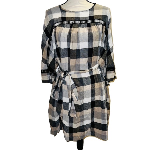 Anthropologie Maeve | Plaid Kimono Tunic Dress - Picture 4 of 14